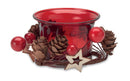 Christmas Candle Holder w/ Ornaments