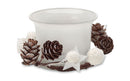 Christmas Candle Holder w/ Ornaments