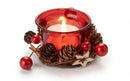 Christmas Candle Holder w/ Ornaments