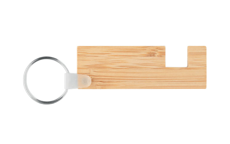 VIOLET Bamboo Key Ring with Phone Stand