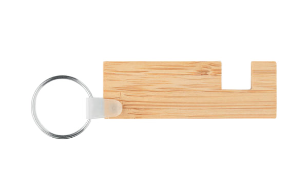 VIOLET Bamboo Key Ring with Phone Stand