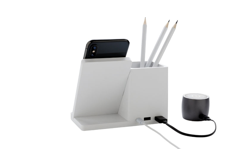 BRISTOL Recycled Pen Holder w Wireless Charger