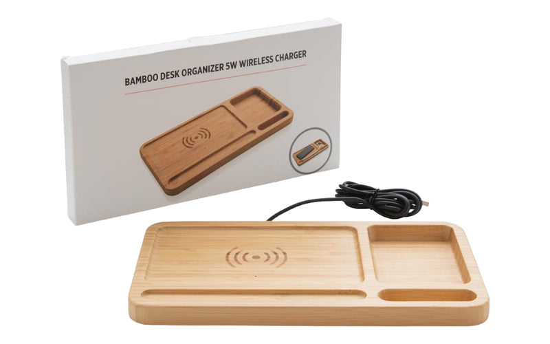 HALIBUT Desk Organizer w Wireless Charger