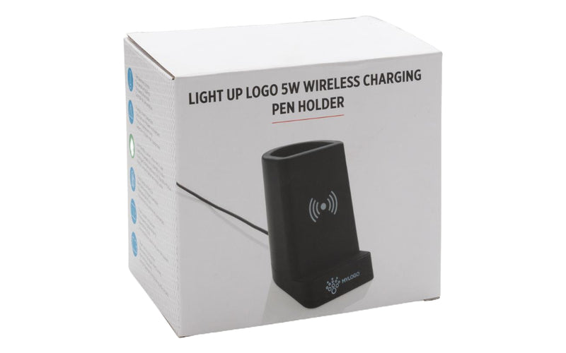 LOON Wireless Charging Pen Holder w Light-up Logo