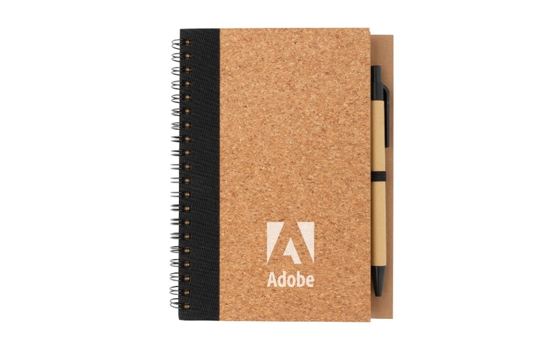 PIPA Spiral Cork Notebook and Pen