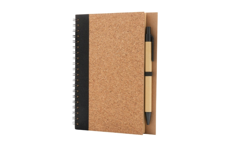 PIPA Spiral Cork Notebook and Pen