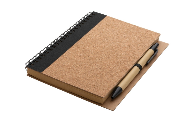 PIPA Spiral Cork Notebook and Pen