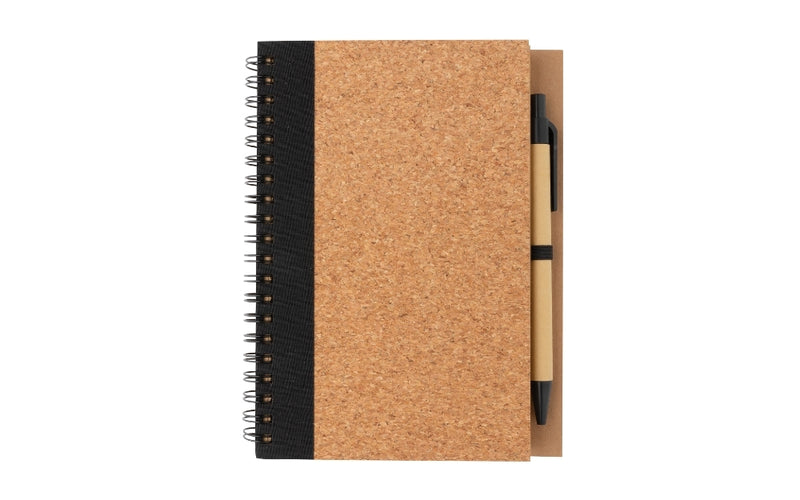 PIPA Spiral Cork Notebook and Pen