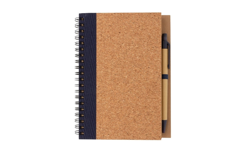 PIPA Spiral Cork Notebook and Pen